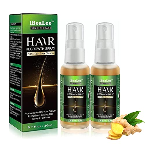 iBeaLee Hair Growth Booster Serum, Regrowth Spray and Essential Oils - Anti Hair Loss Treatment for Optimal Hair Care (2PCS)