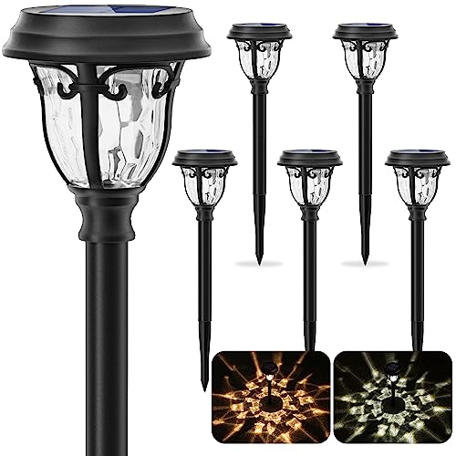LeiDrail Solar Pathway Lights 6 Pack Solar Powered Garden Lights Glass Stainless Steel with 2 Modes, Waterproof Solar Outdoor Lights Path Lights for Landscape Lighting Garden Sidewalk Patio Yard LeiDrail Solar Pathway Lights 6 Pack Solar Powered Garden Lights Glass Stainless Steel with 2 Modes, Waterproof Solar Outdoor Lights Path Lights for Landscape Lighting Garden Sidewalk Patio Yard