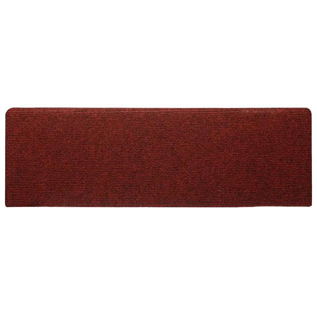 Lot de 30 tapis d'escalier autocollants Bordeaux 65 x 21 x 4 cm