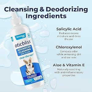 Vetnique Labs Oticbliss Ear Cleaner Wipesflushes for Dogs  Cats with Odor Control and Itch Relief Reduces Head Shaking  Clear the Ear  Cucciolini Doodles Vetnique labs oticbliss ear cleaner wipesflushes for dogs  cats with odor control and itch relief reduces head shaking  clear the ear   cucciolini doodles
