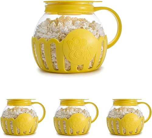 Miniatura 10 de Ecolution - Palomitero MicroPop patentado para microondas con vidrio seguro para temperatura, tapa 3 en 1 mide granos y derrite mantequilla, hecho