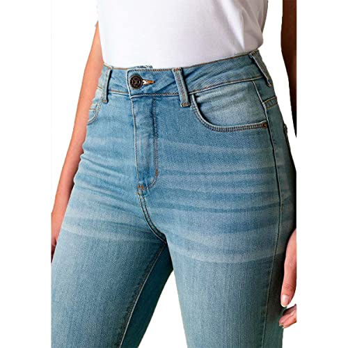 Calça Jeans Feminina Super Skinny Cintura Alta - Azul 044