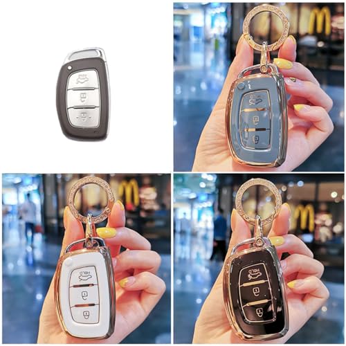 Funda de llave para Hyundai ix35, i20 y Elantra en TPU flexible protector 6
