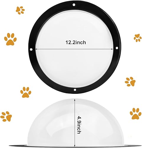 Miniatura 4 de Paquete de 2 vallas para perros de 12.2 pulgadas de vista clara, ventana de ventana de mirada para mascotas, ventana de ventana para patio de