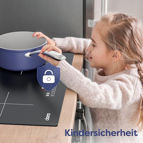 Foto von CIARRA CBBIH4B 4 Zonen Einbau Induktionskochfeld mit Power Booster Touch-Bedienung Kochfeld Induktion Herdplatte mit 4 Platten 9 Leistungsstufen Induktionskochplatte 60cm (7,200W)