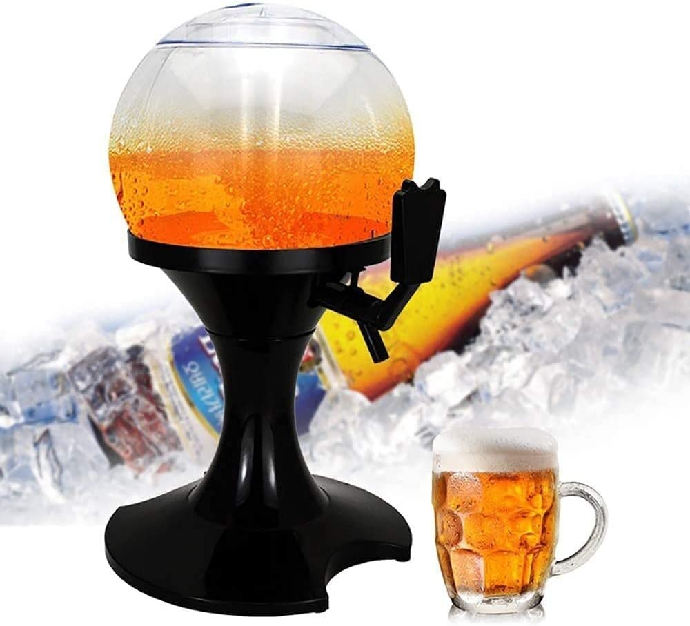 Dispensador de torre de cerveza Dispensador de cerveza 3.5L Dispensador de cerveza esférico Torre de cerveza casera con tubo de hielo Dispensador de bebidas for el hogar