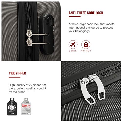 Kono Carry on Suitcase 19 Inch Hardside Carry on Luggage Small Suitcase with Spinner Wheels Lightweight Rolling Cabin… - Image 5