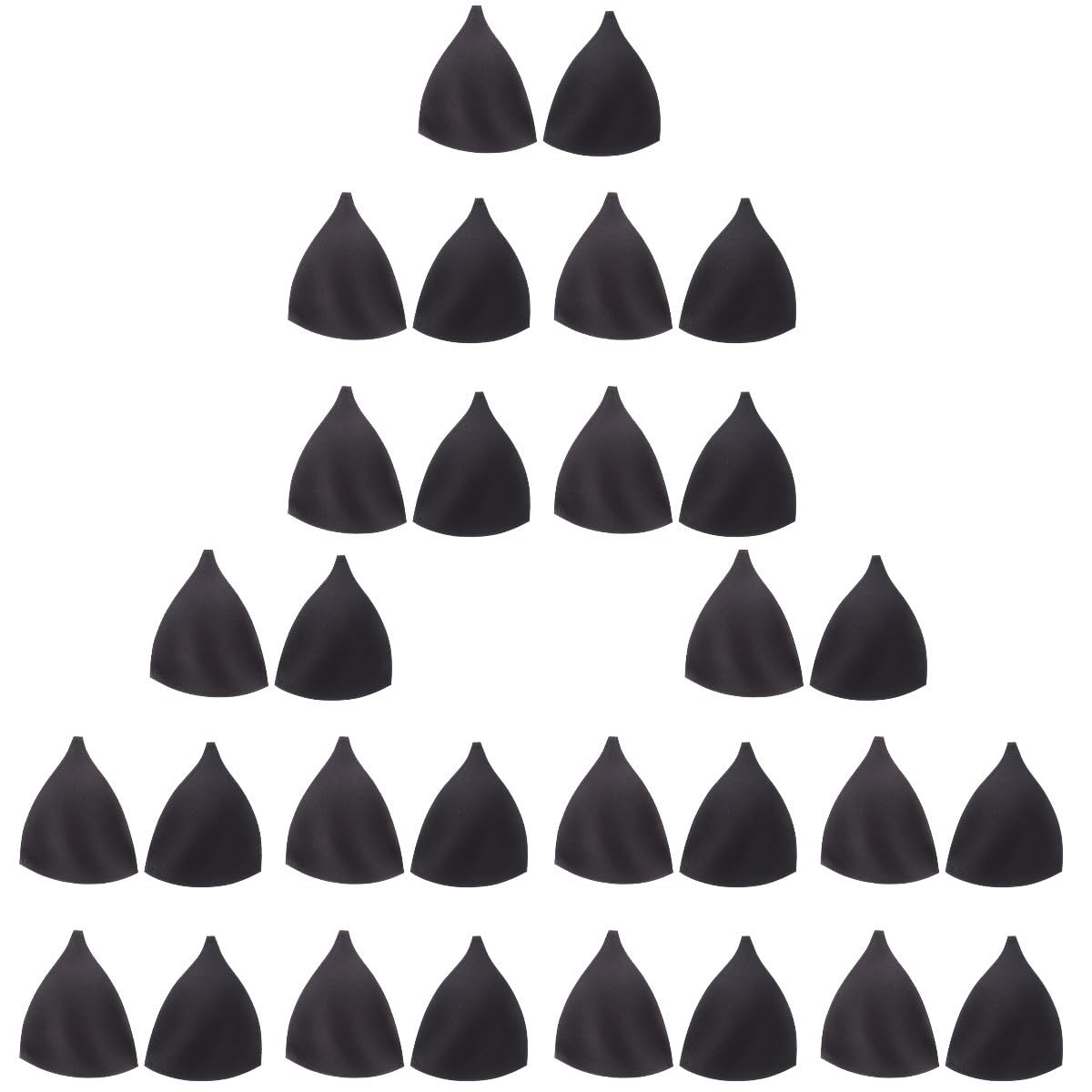 Holibanna Almohadillas De Esponja Inserciones De Copas De Sujetador Inserciones De Traje De Baño Impermeables Relleno De Sujetador Inserto De Esponja De Bikini Algodón Black