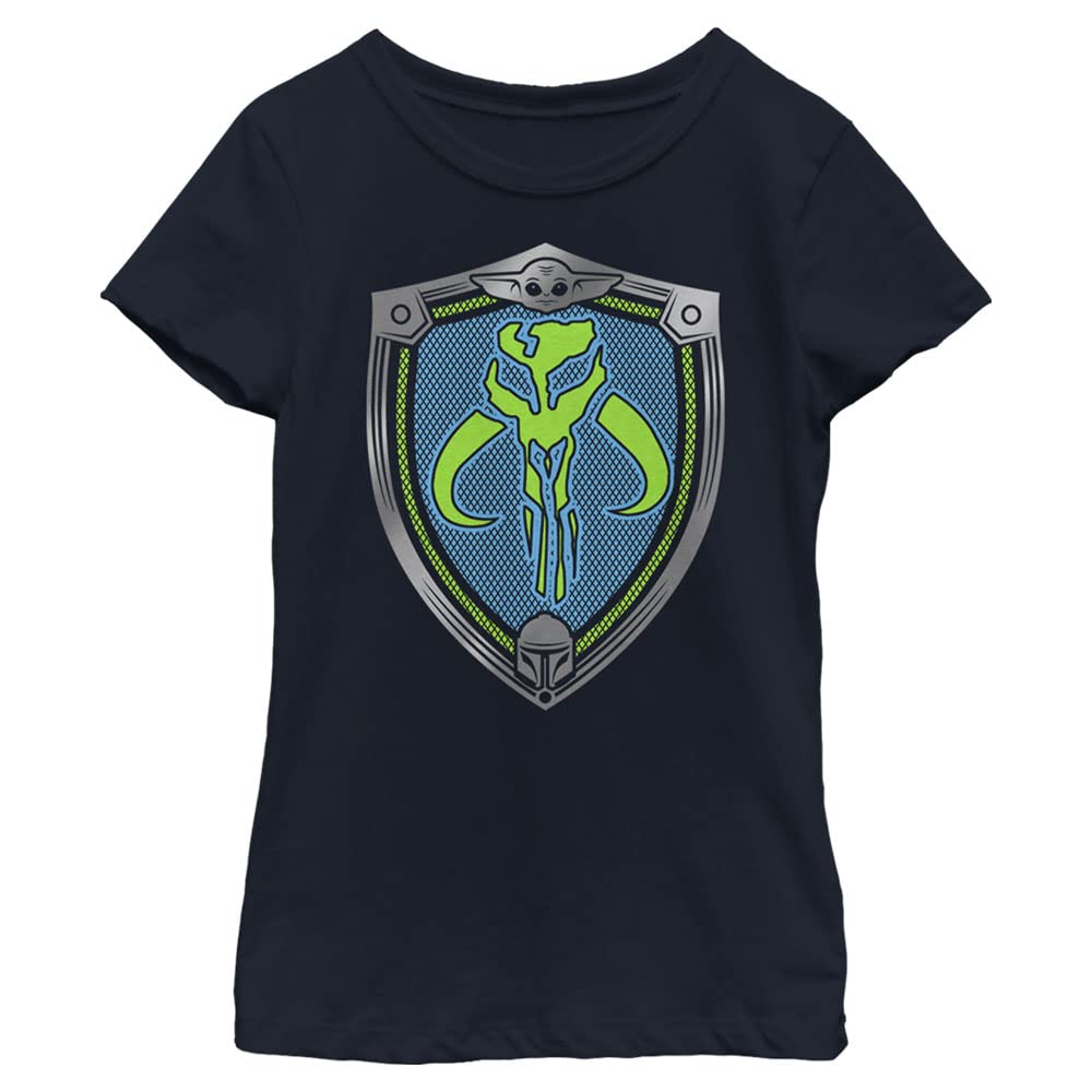 STAR WARS Mandalorian Mando Shield - Camiseta de manga corta para niñas