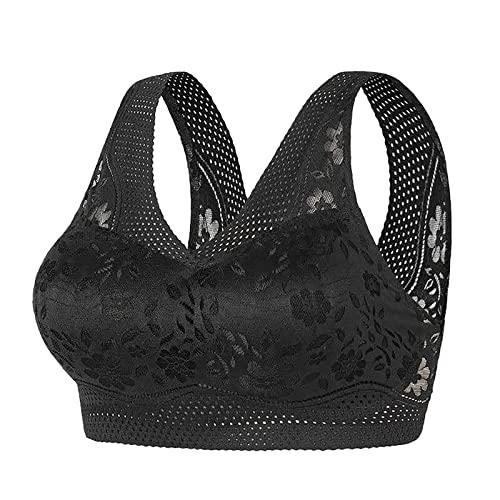 Generisch - Sujetador de verano para mujer, seda de hielo, sin costuras, espalda de belleza reunida sin anillo de acero, sujetador de limpieza, ropa interior de encaje, chaleco deportivo para mujer