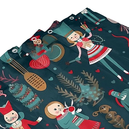 Rideau de douche ballet de Noël pour décoration de bain