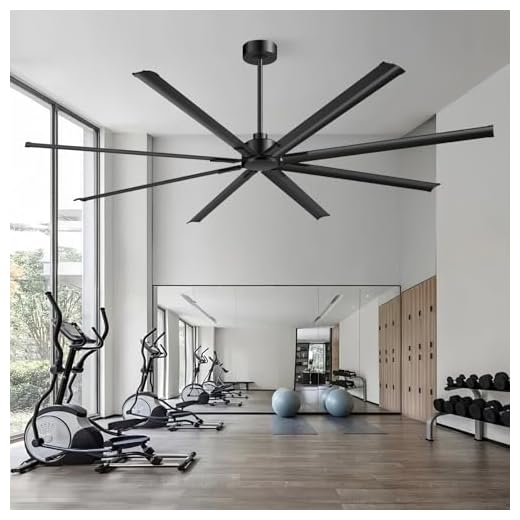 HHYMCong 96/100/120 Inch Black Large Hvls Industrial Ceiling Fan & DC Motor