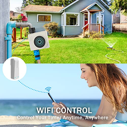 Kazeila Smart Water Timer, Wifi Sprinkler Hose Timer With Wireless Remote App Control Irrigation System, Hose Watering Timer For Garden Lawn Watering,Wifi Hub Included, Htc-611 #TOP2