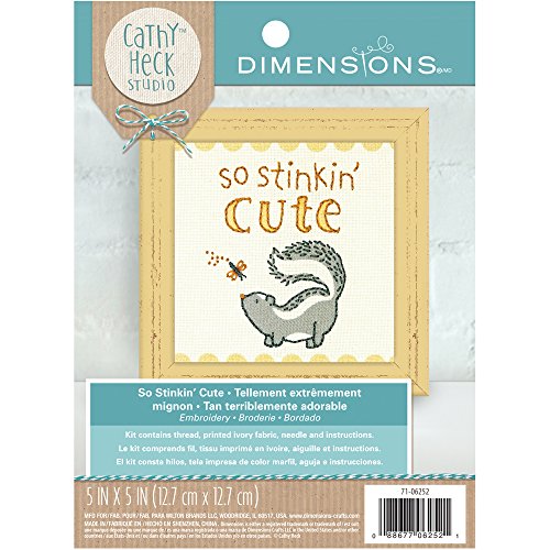 Image of Dimensions 'So Stinkin' Cute' Beginner's Embroidery Kit, 5'' x 5''