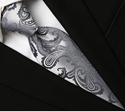 Image of KissTies Mens Paisley Tie And Pocket Square Necktie Sets
