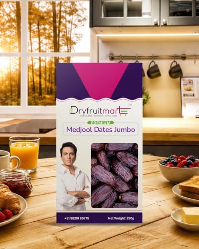 Image of Dryfruit Mart | Medjool Dates 250g | Naturally Sweet, High Fiber, Energy Boosting Healthy Snack.