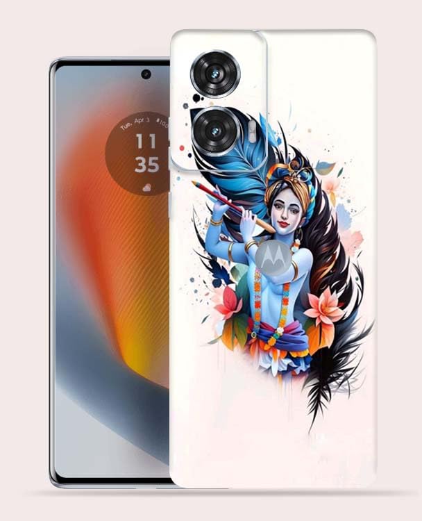 Shri Krishna Moto Edge 50 Fusion 5g Mobile Back Skin Rear Screen Guard Protector Film Wrap (Coverage - Back+Camera+Sides)