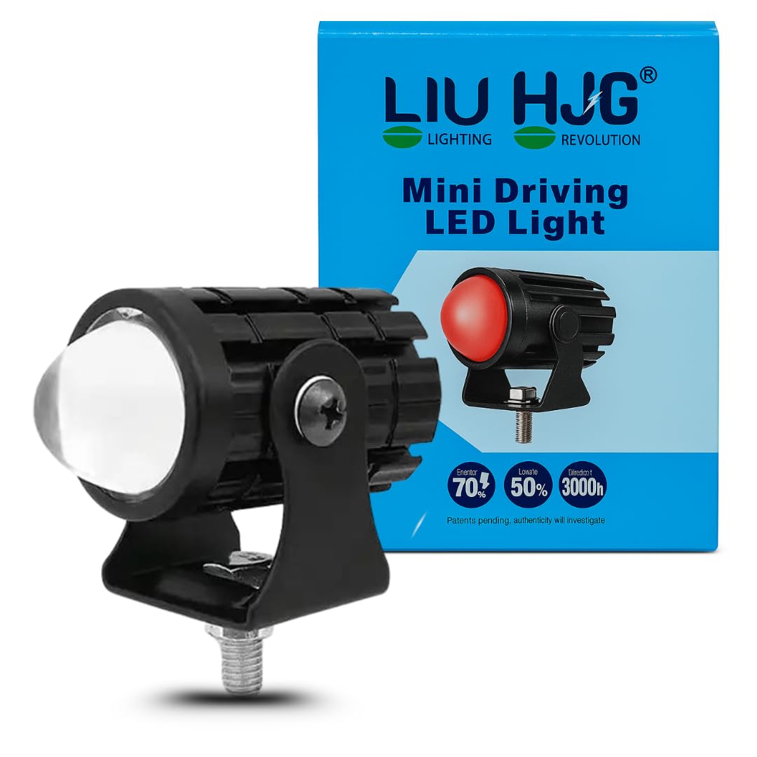 LIU HJG Mini U10 18W Dual Beam LED Fog Lamp | Yellow/White with Red Devil Eye DRL | Compact & Durable Waterproof Design | Universal Bike Car Headlight | 10V–80V Wide Compatibility (Pack of 1)-image-37