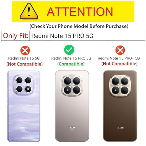 Image of Kapa Matte Protective Lens Flexible Back Cover for Redmi Note 15 Pro 5G | Slim Silicone with Soft Lining Shockproof Full Body Bumper Case (Black)