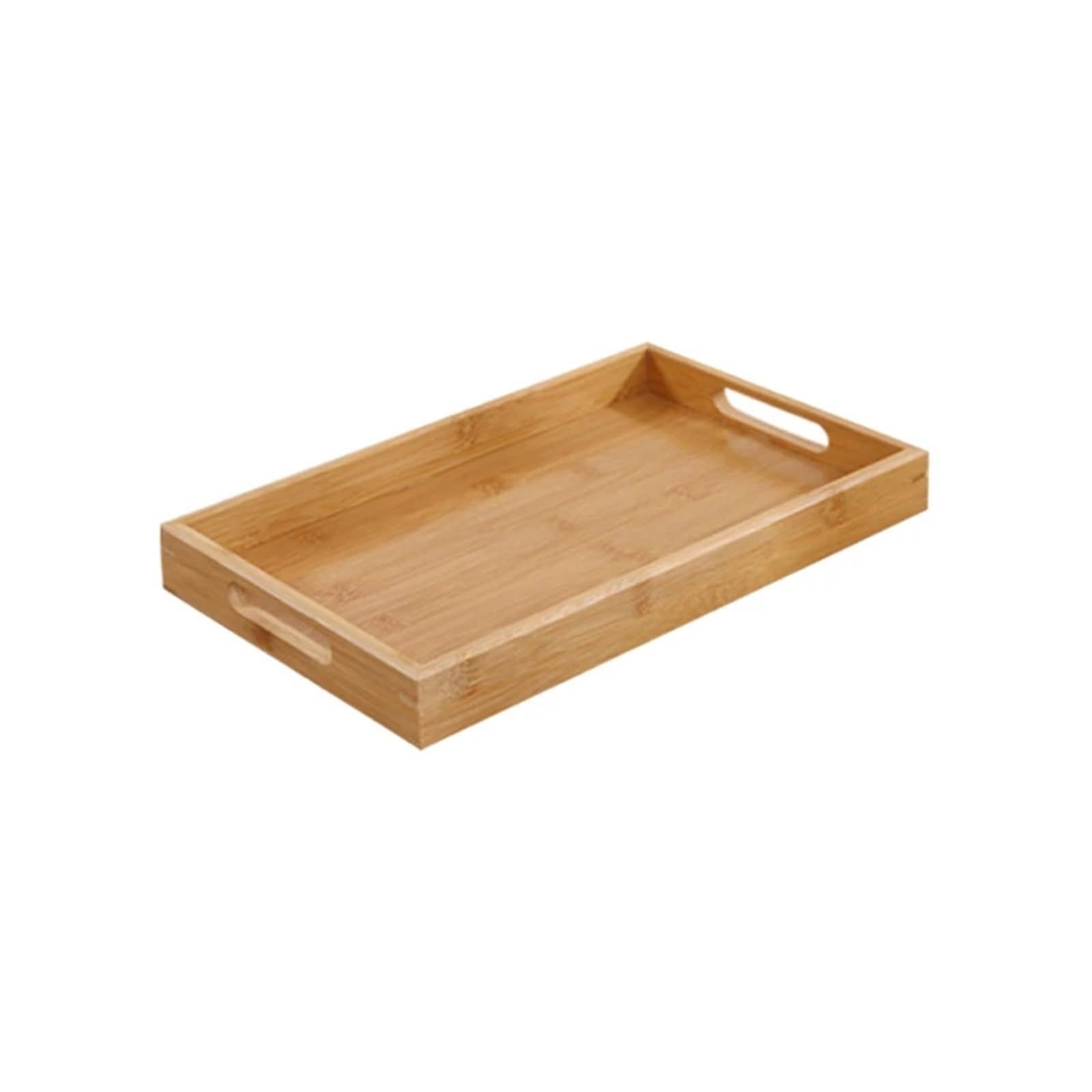 Bandeja organizadora para Servir, Bandeja de Almacenamiento con Asas para Cubiertos, cucharas, Utensilios de Cocina y teteras (Caqui, 38 x 25 x 5 cm)