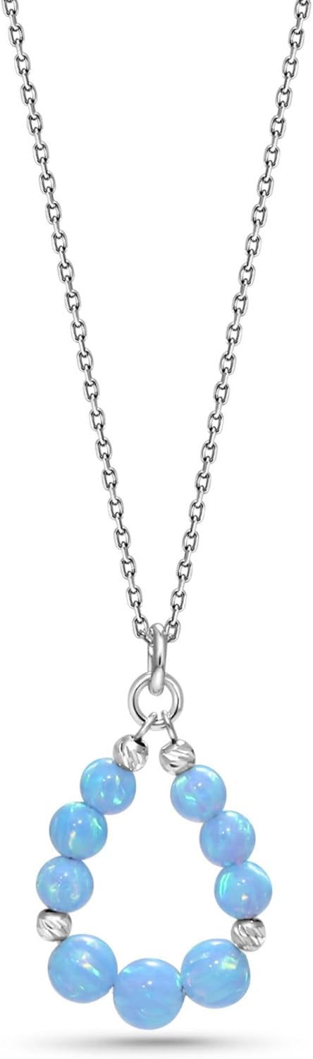 925 Sterling Silver Birthstone Necklace for Women - December Birthstone Jewelry - Formal Necklaces - Silver Jewelry for Women - Birthstone Jewelry for Women - Necklaces for Women Silver