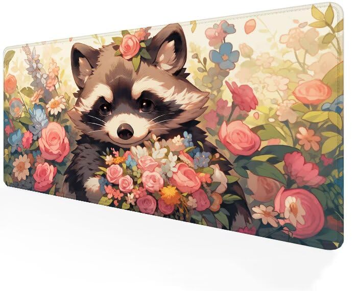 Tapis de souris rose grand format 900x500 desk mat imperméable pour ordinateur