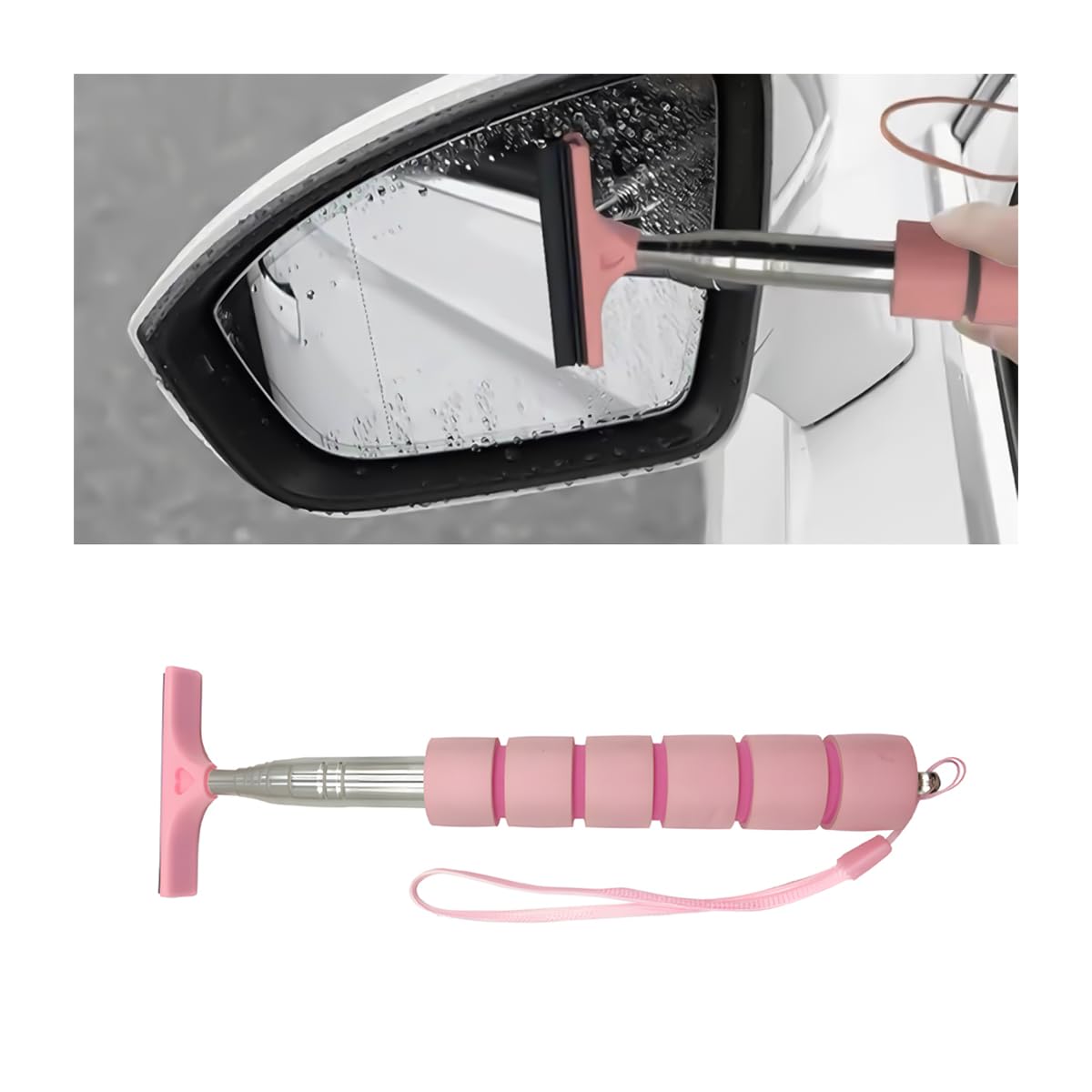 Nmved Car Rearview Mirror Wiper, Retractable Auto Glass 8 thumbnail image