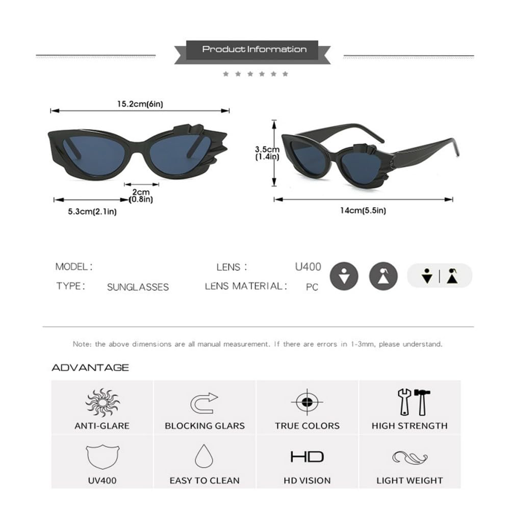 Okulary przeciwsłoneczne Cat Eye damskie, mała oprawka, pomarańczowe, damskie, UV400, pomarańczowe, jasnobrązowe