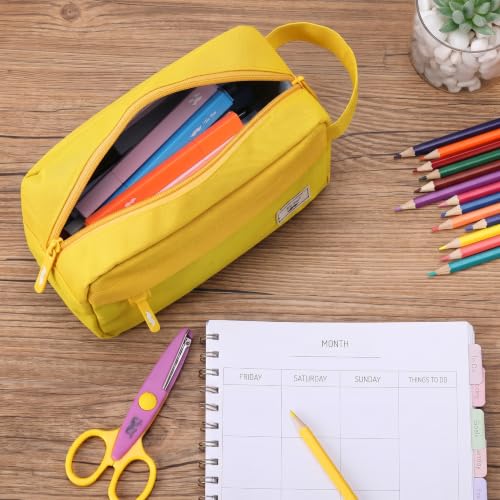 Image of Mr. Pen- High Capacity Pencil Case, Large Pencil Pouch with 3 Compartments and 2 Pockets, Large Pencil Bag with Smooth Zipper, Cute Pencil Case Pouch Organizer, School Supplies for Teens