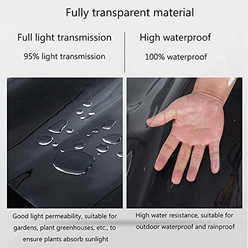 Bâche transparente 2.4x1.9m 600g/m² avec œillets pour protection - 6