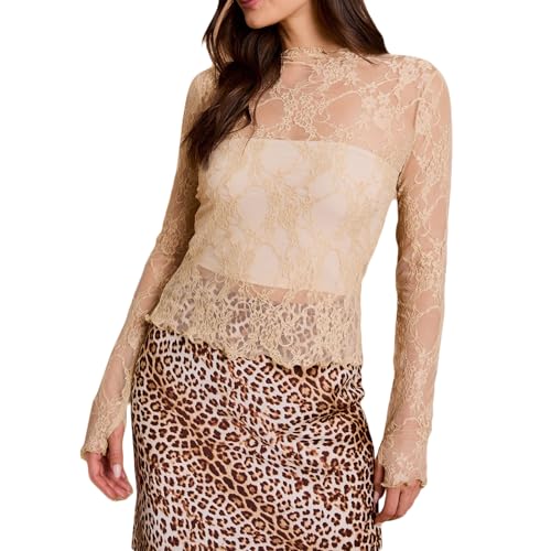 トップス SHEER PLAID VOLUME SLEEVE TOPS Sheer Plaid Puff