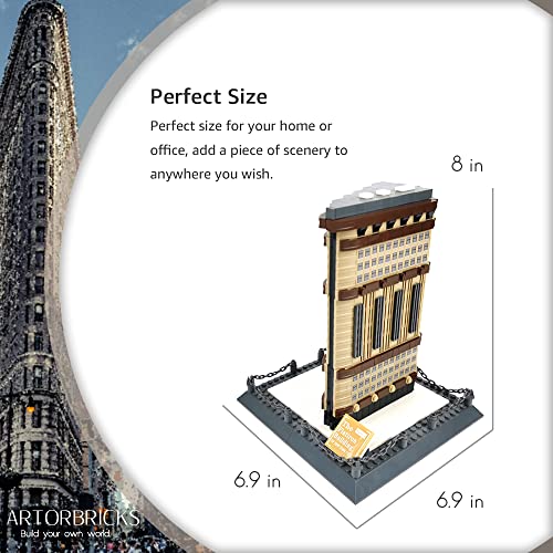 Artorbricks Architectural New York Flation Building Large Collection Building Set Model Kit And Gift For Kids And Adults, Compatible With Lego (838 Pieces) #TOP1