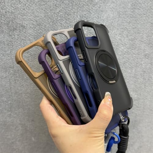 Coque iPhone 16 avec dragonne et support pour charge sans fil en voiture - 6