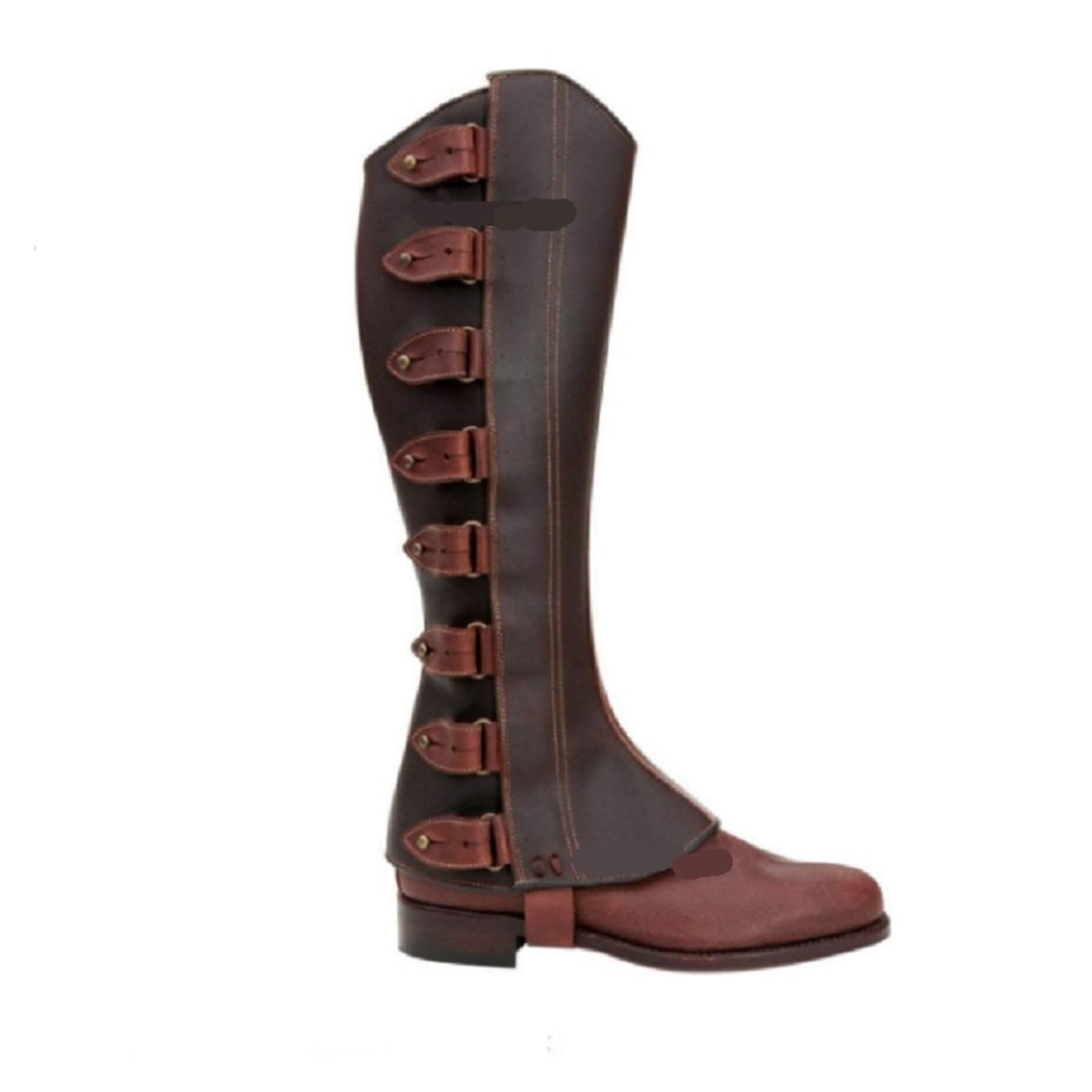Reiten Half Chaps Rüstung Leder Halbchaps Schnürschnalle Schuhe Stiefel Cover Vintage Wandern Gaiter Männer Frauen Larp Ritter