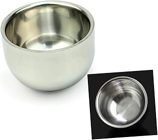 FOMIYES Men's Suits Beauty Kit Facial Accessories Shave Brush and Bowl Shave Bowl Shave Mug Soap Shaving Brush Shaving Soap Man Large Silver Foam Bowl Mens Shaving Soap Men