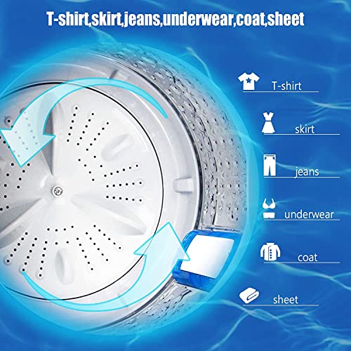 Image of KRIB BLING Full-Automatic Washing Machine with Drain Pump, 17.7 lbs Compact Washer, 10 Wash Program & 8 Water Level, Ideal for Apartment, Dorm, RV, Gold (KB02-GOLD6)
