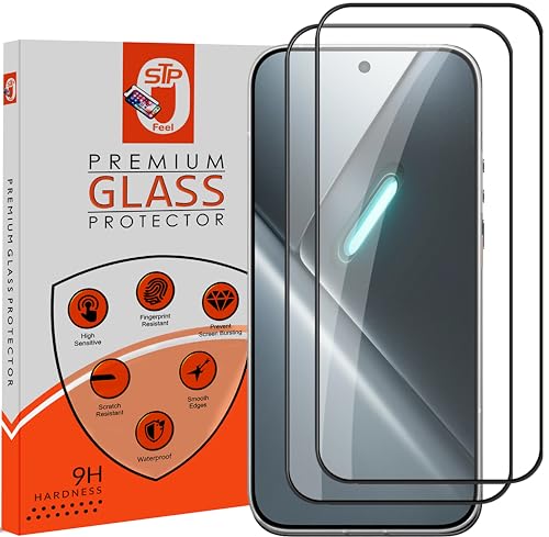 Image of STP FEEL Premium HD+ Tempered Glass Screen Protector Guard Compatible For Oneplus N6X 5G (6.8 Inch, Pack of 2) | Edge to Edge Coverage With Easy to installation kit for Smartphone
