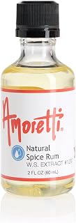 Amoretti - Natural Spice Rum Extract Water Soluble 2 oz - Highly Concentrated & Perfect For Pastry, Savory, Brewing, and more, Preservative Free, Vegan, Kosher Pareve, Keto Friendly
