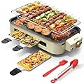 AORAN Indoor Grills Electric Smokeless – Versatile Smokeless Indoor Grill for Home Cooking, Featuring Indoor Grills Electric Smokeless, Skillet Griddle, and Kitchen Griddle White
