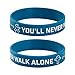 Produktbild AMPELMANN Silikonarmband Glücksmann blau, You'll Never Walk Alone