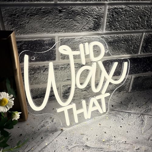 Image of Mutank I'D Wax That Neon Sign, Beauty Salon Salonneon Neon Light USB Powered LED Dimmable, for Waxing Studio Skincare Hydrotherapy Professional Salon Beauty Studio Sign, Beautician Gift(12.9 * 8.6In)