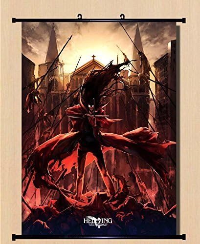 Miniatura 1 de Póster de pergamino de anime Hellsing Alucard SerasVictoria Integral de decoración del hogar, 23.6 x 31.5 pulgadas, 037