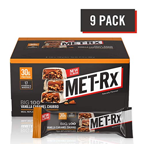 Barritas de proteína MET-Rx Big 100 sabor vainilla caramel churro 100 g x9 miniatura 1