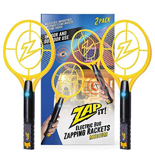 ZAP IT! Bug Zapper Twin-Pack Rechargeable Mosquito, Fly Killer and Bug Zapper Racket