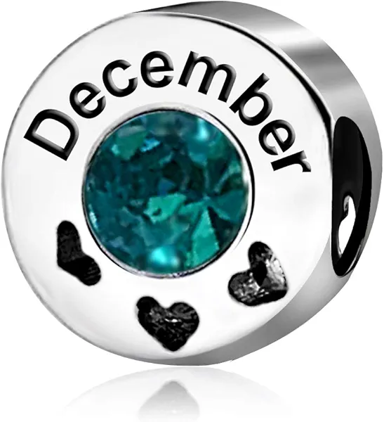 JMQJewelry Birthday Birthstone Cake Heart Love Jan-Dec Month Womens Bead Charms for Bracelets Mom Wife Sister Daughter Halloween Christmas Jewelry