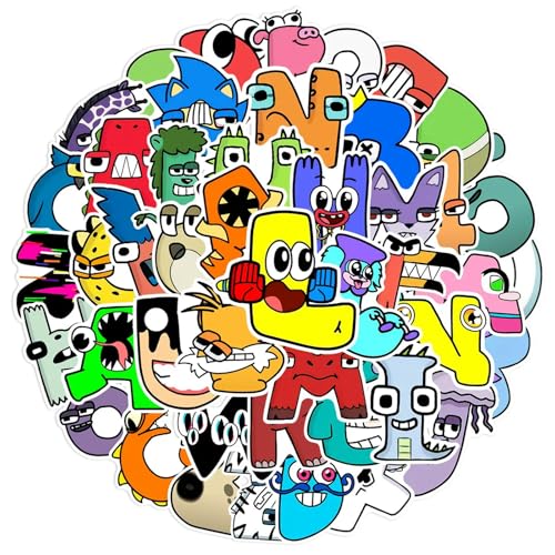 TVIVID 50Pcs Alphabet Lore Stickers Stickers Motorcycle Luggage Guitar Skateboard Cool Graffiti Sticker for Kid Decal Toys Gifts