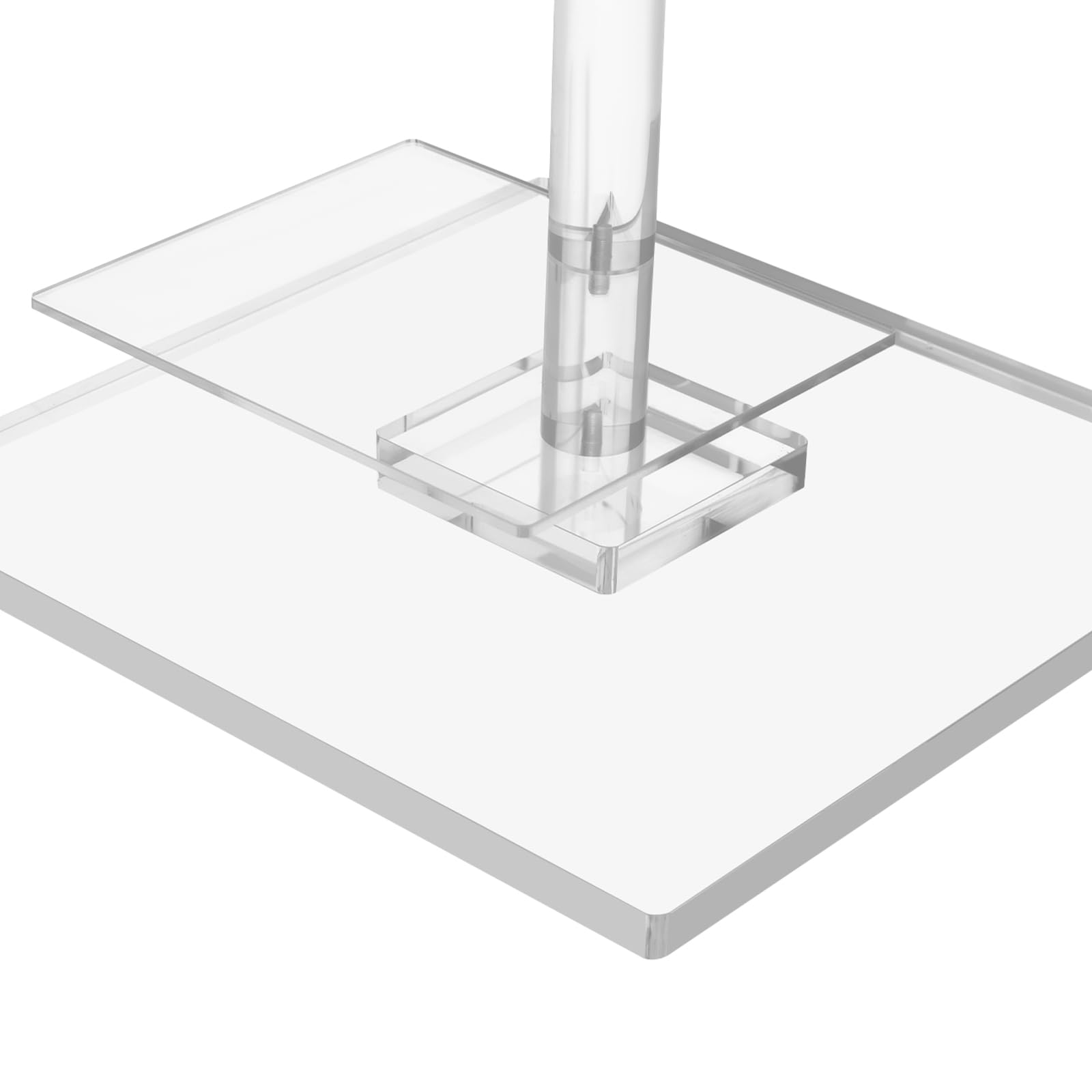 Estantería de pie de acrílico transparente, de 9 pisos, ajustable, vertical, transparente, estrecha, para sala de estar, dormitorio, oficina, hogares