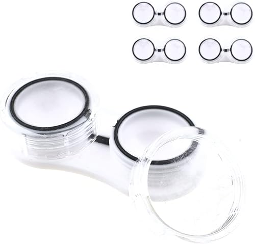 Miniatura 7 de HAHIYO Estuche para lentes de contacto, diámetro de 0.984 in, duradero, a prueba de fugas, práctico recipiente para lentes de contacto para ojos