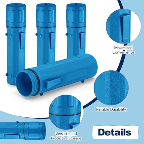 Image of Zonon 4 Pcs Welding Rod Storage Tube 14 Inch Tig Rod Holder, Blue