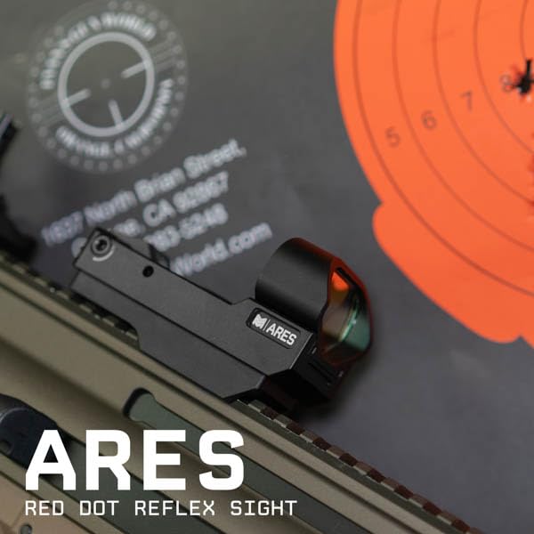 Monstrum Ares V2 Open Reflex Red Dot Sight for Rifles and Long Guns | with Shake Awake Illumination | Circle Cross Reticle